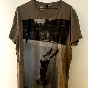 Large grey graphic shirt